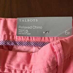Talbots Vibrant Pink Relaxed Chino Pants